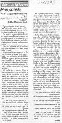 Más poesía Más poesía