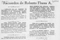 Recuerdos de Roberto Flores A. Recuerdos de Roberto Flores A.