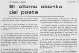 El último escrito del poeta El último escrito del poeta