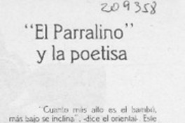 "El parralino" y la poetisa "El parralino" y la poetisa