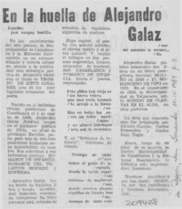 En la huella de Alejandro Galaz En la huella de Alejandro Galaz