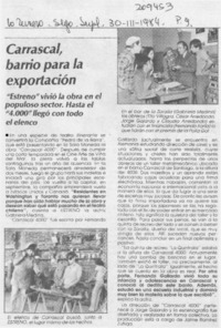 Carrascal, barrio para la exportación Carrascal, barrio para la exportación