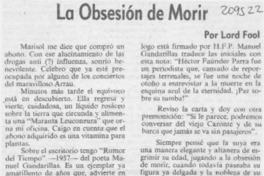 La obsesión de morir La obsesión de morir