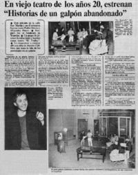 En viejo teatro de los años 20, estrenan "Historia de un galpón abandonado" En viejo teatro de los años 20, estrenan "Historia de un galpón abandonado"
