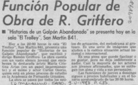 Función popular de obra de R. Griffero Función popular de obra de R. Griffero