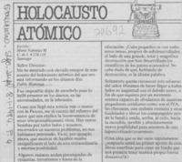 Holocausto atómico Holocausto atómico