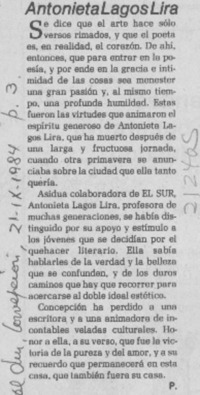 Antonieta Lagos Lira Antonieta Lagos Lira