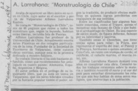 A. Larrahona, "Monstruología de Chile" A. Larrahona, "Monstruología de Chile"