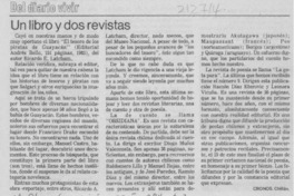 Un libro y dos revistas Un libro y dos revistas