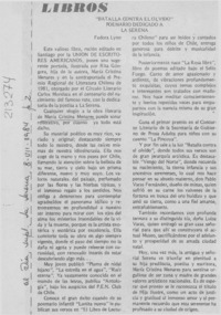 "Batalla contra el olvido" poemario dedicado a La Serena "Batalla contra el olvido" poemario dedicado a La Serena