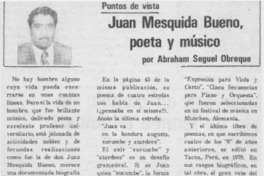 Juan Mesquida Bueno, poeta y músico Juan Mesquida Bueno, poeta y músico