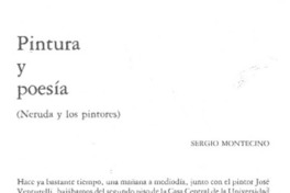 Pintura y poesía (Neruda y los pintores) Pintura y poesía (Neruda y los pintores)