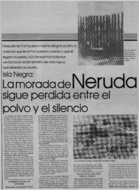 Isla Negra, la morada de Neruda sigue perdida entre el polvo y el silencio Isla Negra, la morada de Neruda sigue perdida entre el polvo y el silencio
