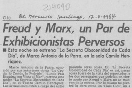 Freud y Marx, un par de exhibicionistas perversos Freud y Marx, un par de exhibicionistas perversos