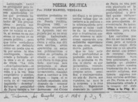 Poesía política Poesía política