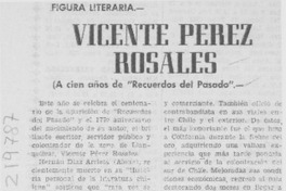Vicente Pérez Rosales Vicente Pérez Rosales