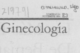 Ginecología Ginecología