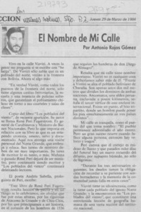 El nombre de mi calle El nombre de mi calle