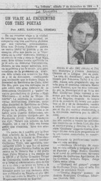 Un viaje al encuentro con tres poetas Un viaje al encuentro con tres poetas
