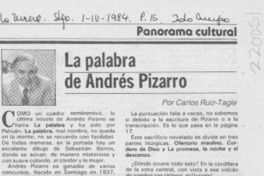 "La palabra" de Andrés Pizarro "La palabra" de Andrés Pizarro
