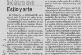 Estío y arte Estío y arte