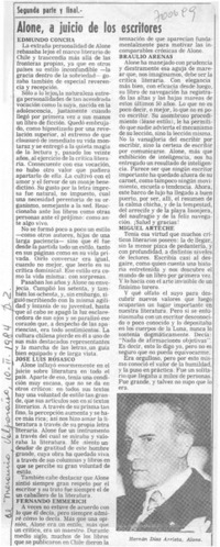 Alone, a juicio de los escritores (segunda parte y final). Alone, a juicio de los escritores (segunda parte y final).