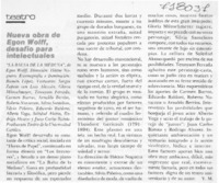 Nueva obra de Egon Wolff, desafío para intelectuales Nueva obra de Egon Wolff, desafío para intelectuales
