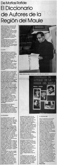 El diccionario de autores de la región del Maule El diccionario de autores de la región del Maule