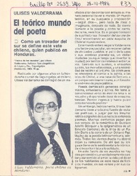El teórico mundo del poeta El teórico mundo del poeta
