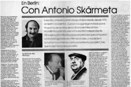 En Berlín: con Antonio Skármeta En Berlín: con Antonio Skármeta