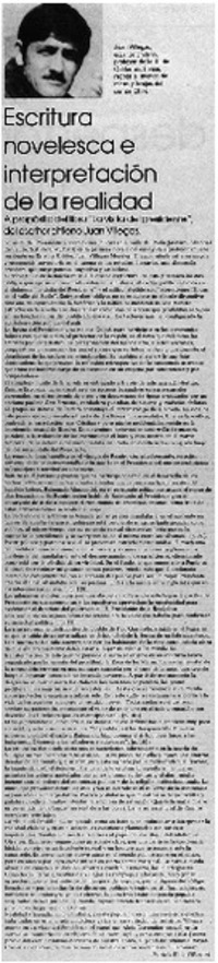 Escritura novelesca e interpretación de la realidad Escritura novelesca e interpretación de la realidad