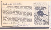 Donde estás, Constanza... Donde estás, Constanza...