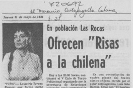 Ofrecen "Risas a la chilena". Ofrecen "Risas a la chilena".