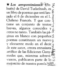 Los arrepentimientos Los arrepentimientos