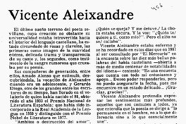 Vicente Aleixandre Vicente Aleixandre