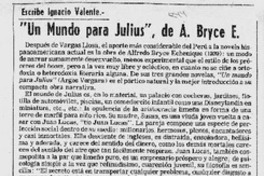 Un mundo para Julius", de A. Bryce E. Un mundo para Julius", de A. Bryce E.