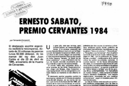 Ernesto Sábato, Premio Cervantes 1984 Ernesto Sábato, Premio Cervantes 1984