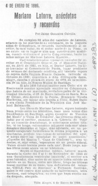 Mariano Latorre, anécdotas y recuerdos Mariano Latorre, anécdotas y recuerdos