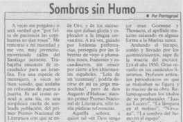 Sombras sin humo Sombras sin humo