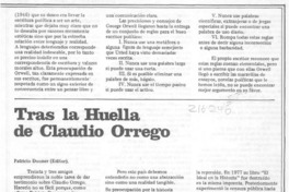 "Tras la huella de Claudio Orrego" "Tras la huella de Claudio Orrego"