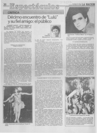 Décimo encuentro de "Lulú" y su fiel amigo, el público Décimo encuentro de "Lulú" y su fiel amigo, el público