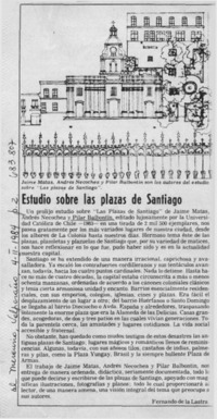 Estudio sobre las plazas de Santiago Estudio sobre las plazas de Santiago