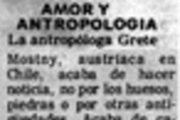 Amor y antropología