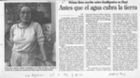 Antes que el agua cubra la tierra