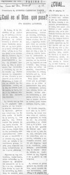 ¿Cuál es el Dios que pasa?