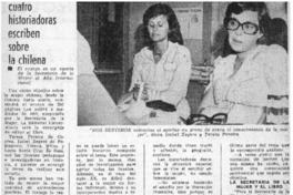 Cuatro historiadoras escriben sobre la chilena.