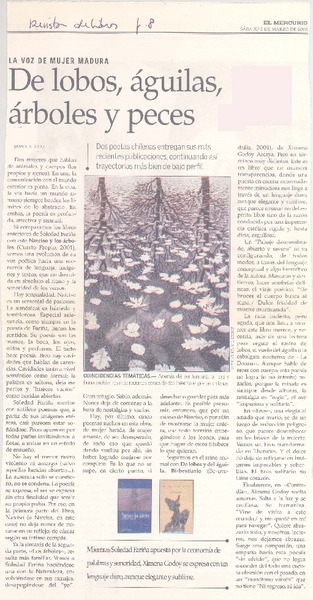 De lobos, águilas, árboles y peces