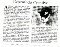 Desenfado creativo.  [artículo]