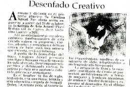 Desenfado creativo.  [artículo]