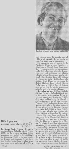 Difícil por su misma sencillez.